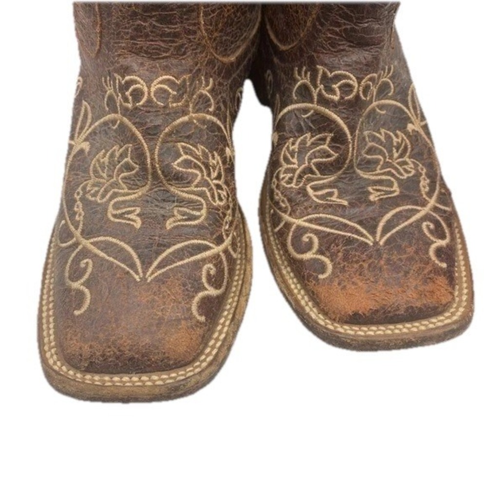 Macio Bean Sz 6 Embroidered Square Toe Boho Western Cowgirl Boots - Picture 9 of 15